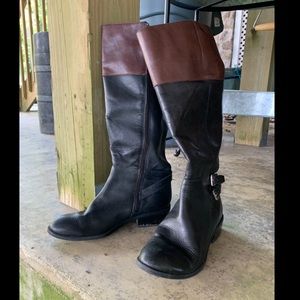 Ralph Lauren Two Tone Leather Riding Boots